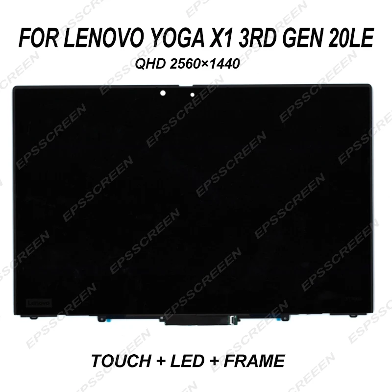 

Новый 14,0 "для LENOVO YOGA X1 3RD GEN 20LE светодиодный ЖК-экран в сборе с сенсорным дигитайзером + рамка QHD