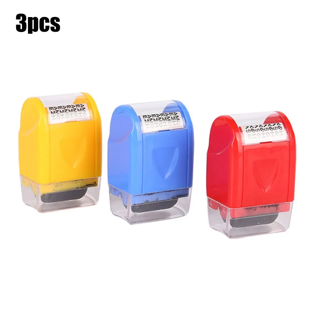 

3 Roller Stamp Privacy Theft Protection Stamp Roller Easy Guard Your Data Identity Security For Hand Tools Accessories