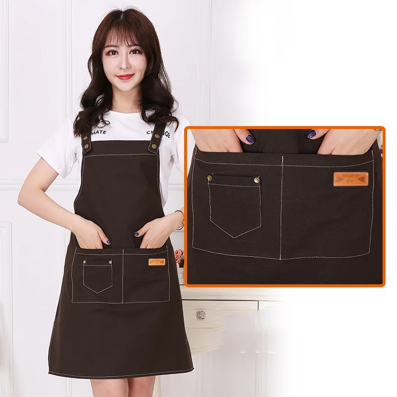 Хлопковый кухонный фартук для женщин и мужчин шеф-повара официанта кафе магазина