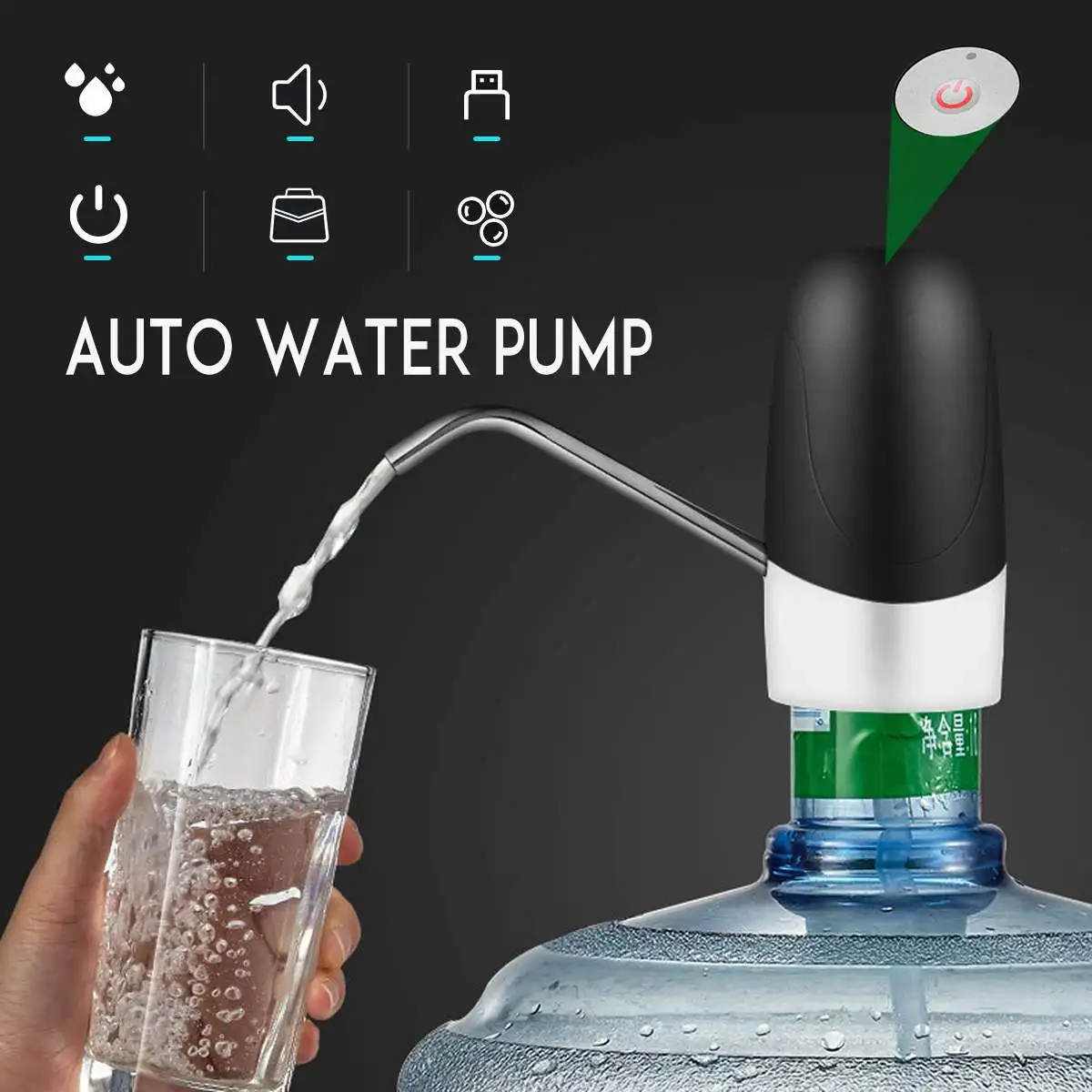 

Portable USB Charging Water Bottle Pump Automatic Drinking Water Pump Electric Water Dispenser Water Bottle Switch Portable