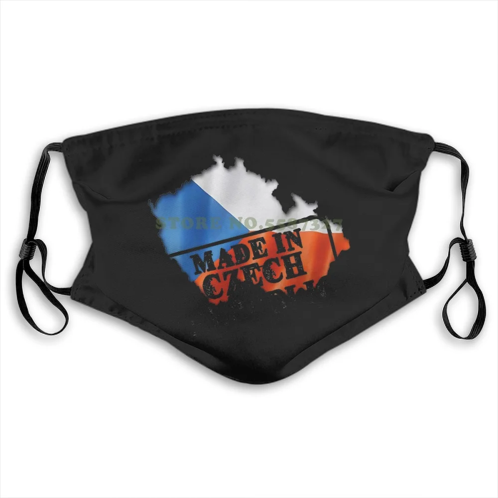 

Made In Czech Republic Flag And Map New Fashion For Men Women Face Masks