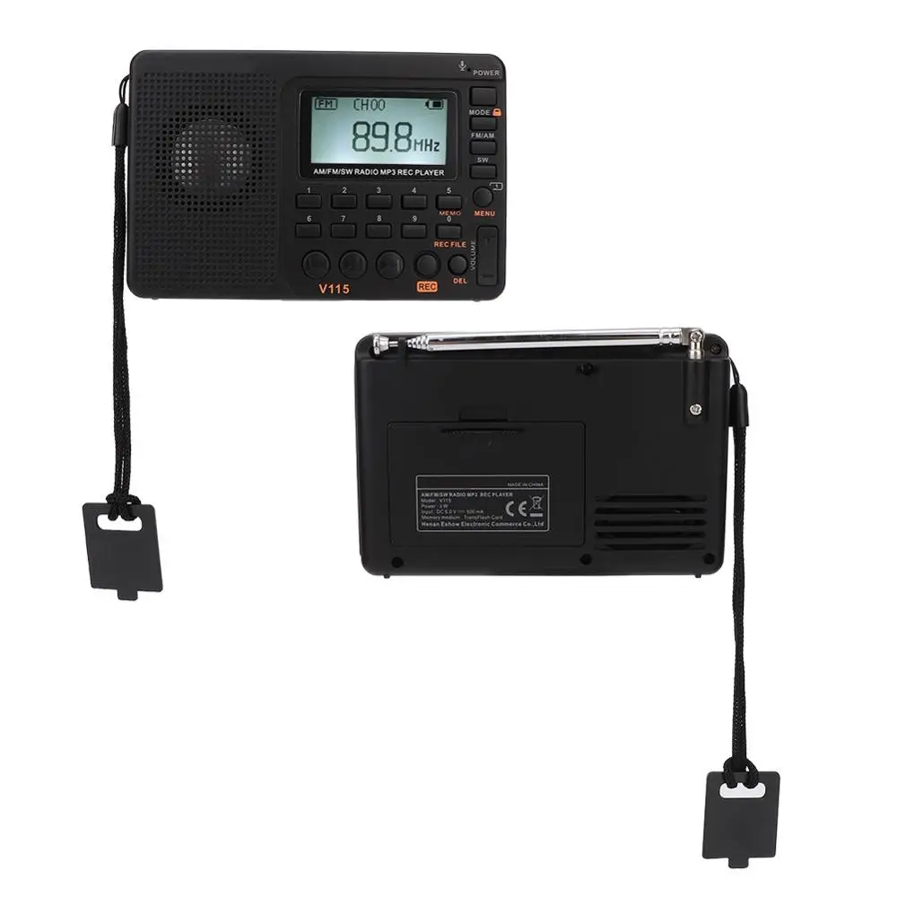 Портативный радиоприемник всех диапазонов FM AM SW перезаряжаемый приемник с