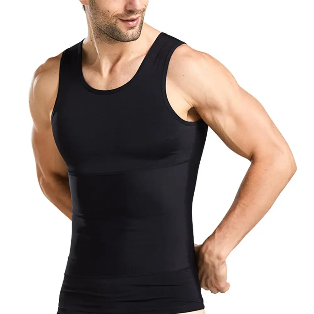 Мужской утягивающий корректирующий жилет рубашка Abdo мужской облегающий