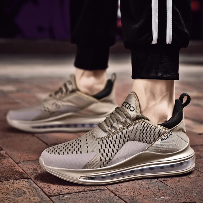 

Fashion Professinal Running Shoes for Men Air Cushion Mesh Breathable Wear-resistant Fitness Trainer Sport Shoes Male Sneakers