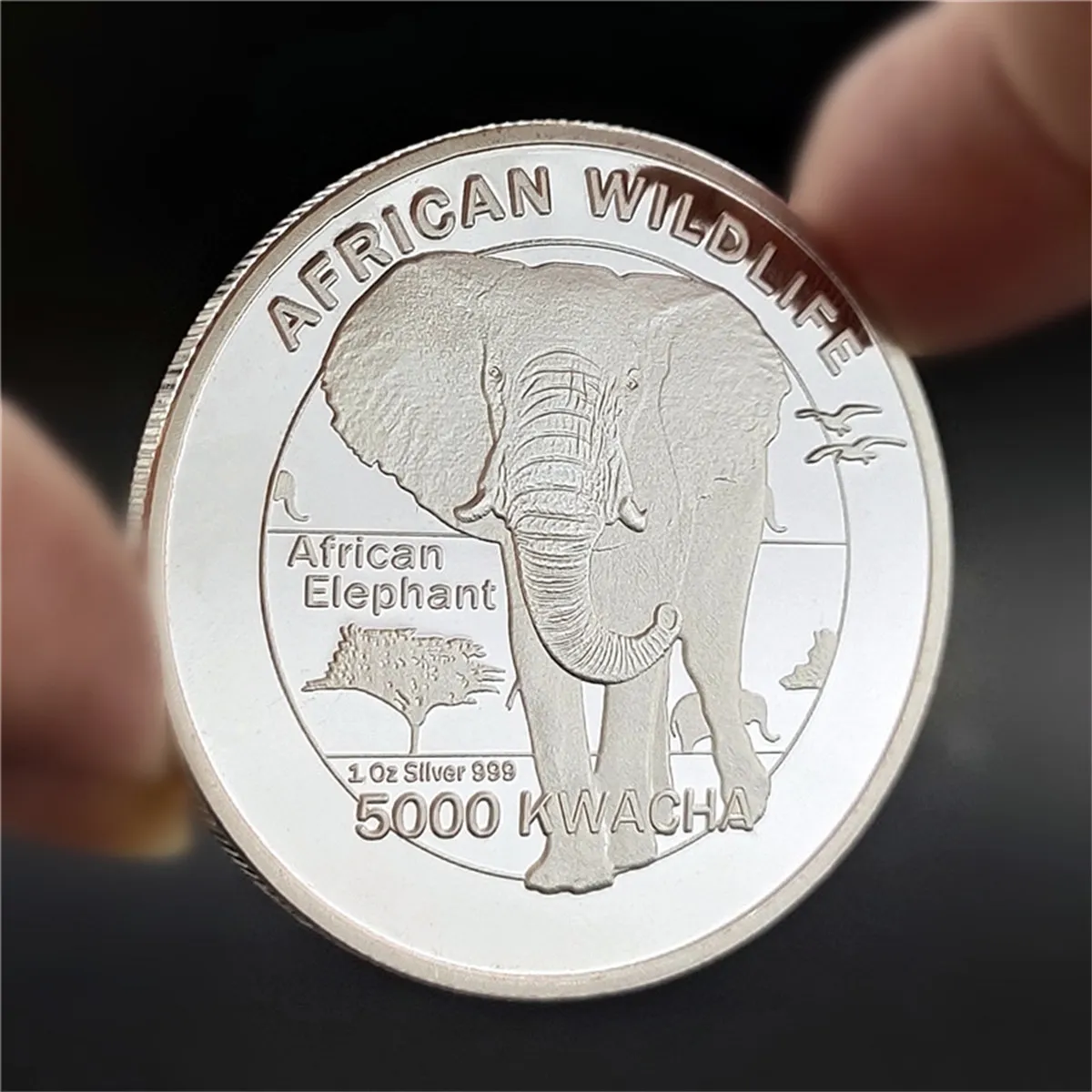 

Africa Animal Coin Lucky Gift Elephant Commemorative Coin Festival Gift Silver Coins Collectibles