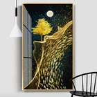 Модульные картины животные абстрактный Золотой олень постеры на стену Настенная картина для гостиной современные декоративные картины 5-40