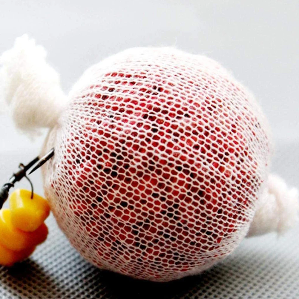 

1PCS 5M Water Dissolving PVA Narrow Mesh Tube Net Carp Fishing Feeder Lures Refill Plunger Bar Tackle Carp Fishing Feeder