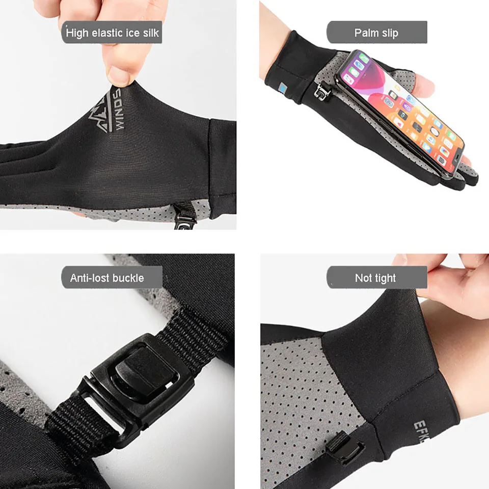 Перчатки для велоспорта LOOGDEEL Two Finger Cut из льняной шелковой ткани с защитой от УФ-лучей, легкие, дышащие, подходят для активного отдыха на природе, рыбалки и бега.