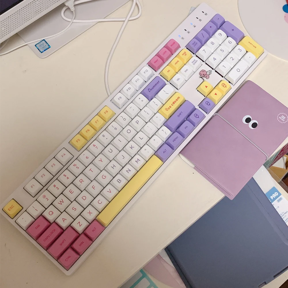 151 клавиш цветные клавиши для PPT в виде мороженого переключатель Cherry Mx