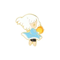 yq302 japanese anime golden enamel pin cute women girls brooch backpack badge cartoon icons for tops skirt hat jewelry best gift