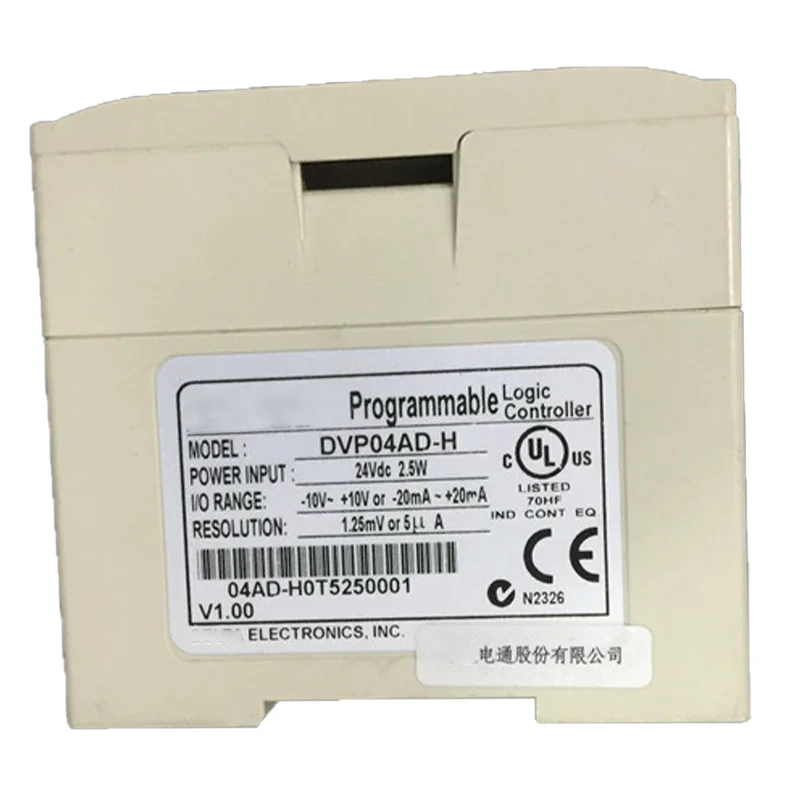 

В наличии на складе, гарантия 1 год, новый ПЛК-модуль DVP04AD-H