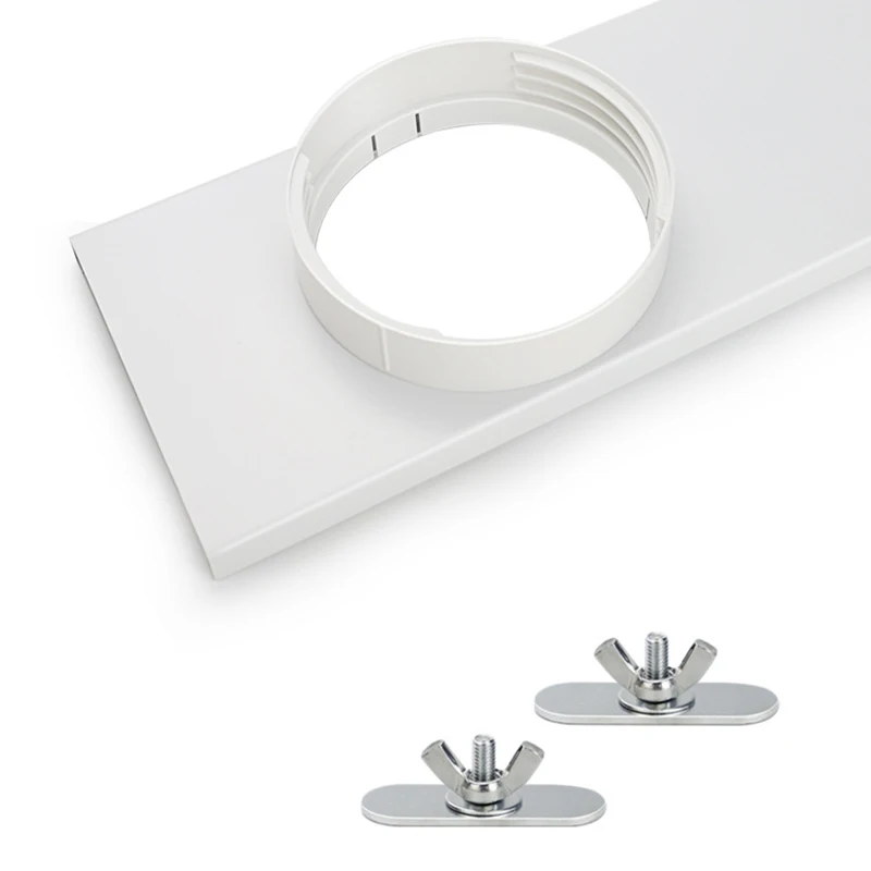 

Новинка 2021, набор пластин для переносного оконного выхлопного шланга кондиционера, комплект оконной крышки с круглой муфтой