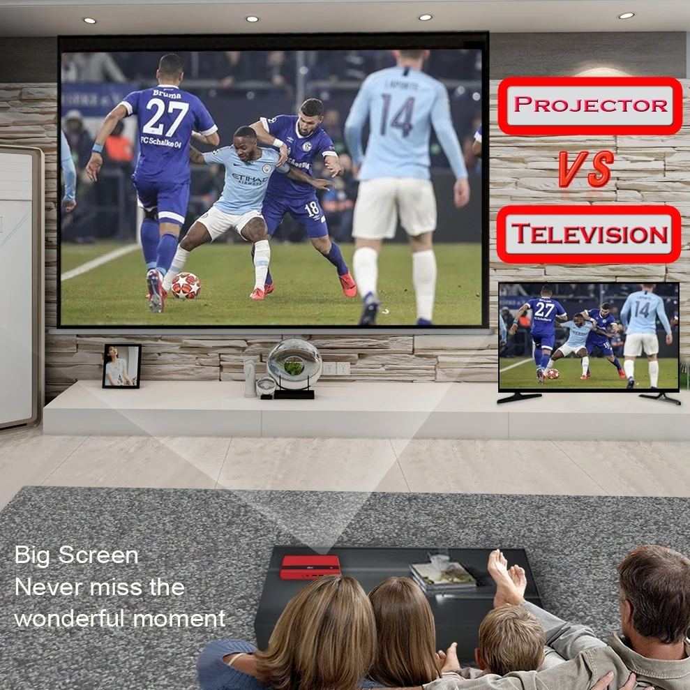 Проектор WZATCO видеопроектор Full HD 200 P MAX 4K Android Wi-Fi 3 светодиода |