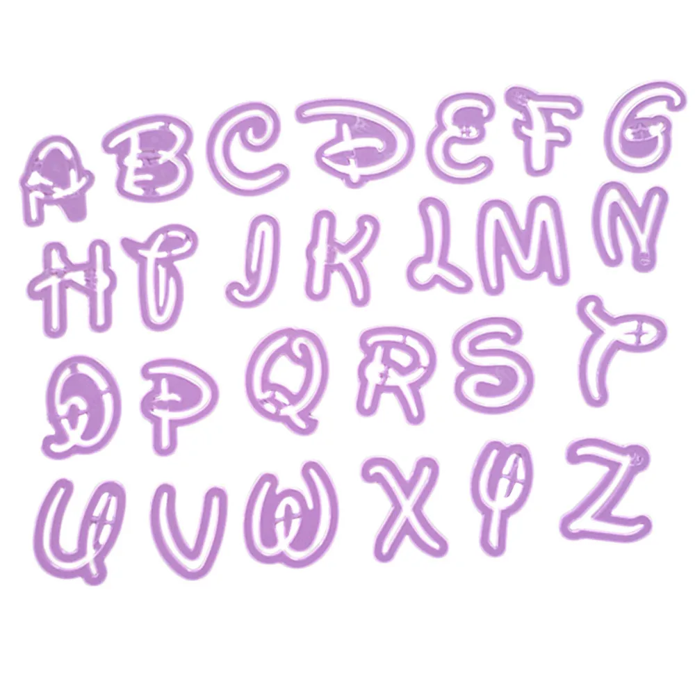 Форма алфавита 26 дюймов ремешок для писем штамп печенья с мастикой украшение