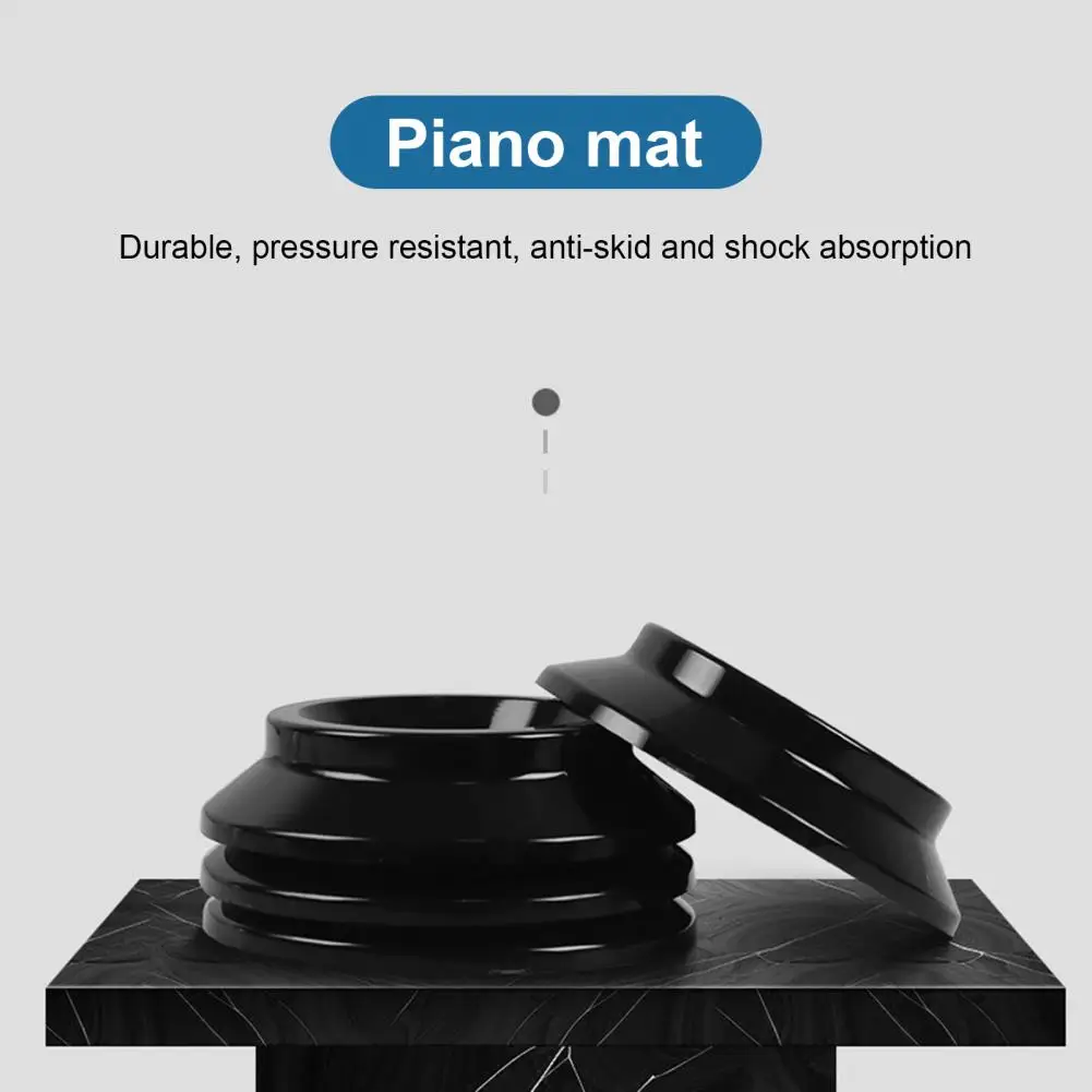 

Lightweight 4Pcs/Set Piano Caster Mat Anti-Slip Protect Feet Thick Piano Floor Protectors Casters Cups for Home Use