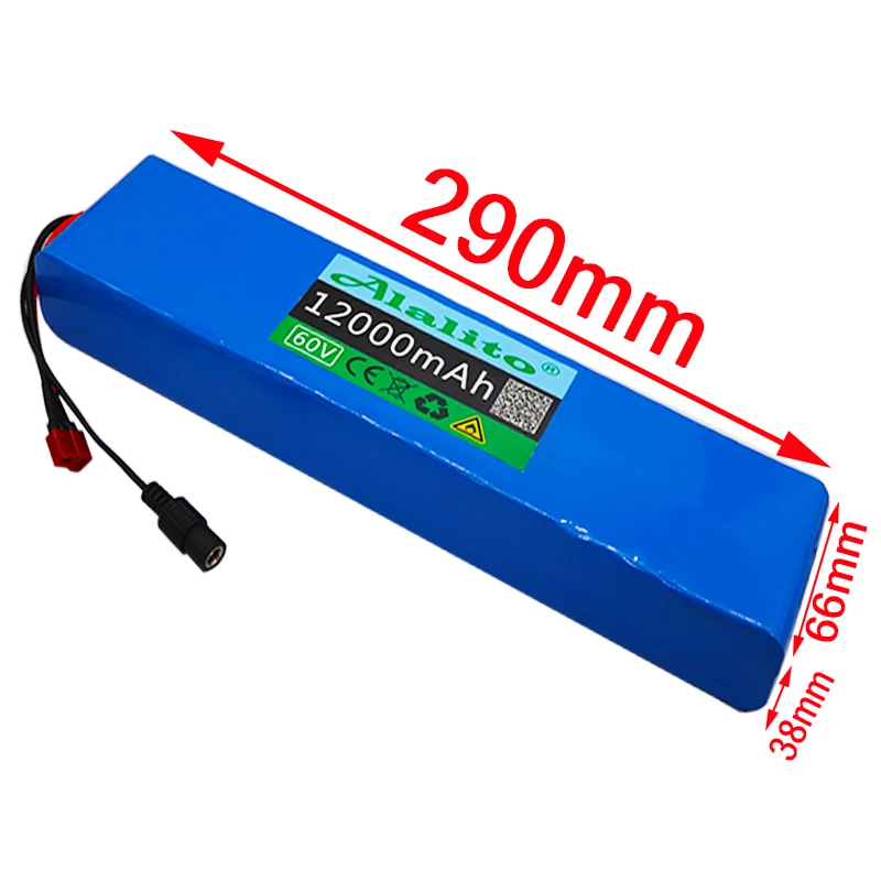 60V 12AH 1000W литий-ионный аккумулятор 67 2 V 12000mAh Электрический велосипед батарея