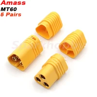 10pcs5pairs amass mt60 male female 3 5 mm plug connector with sheath set for rc multicopter quadcopter airplane esc accessories