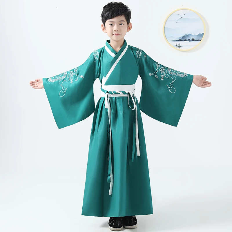 Hanfu/Детские костюмы для мальчиков Китайский костюм Костюм Тан Одежда малышей в