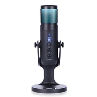 jd 950 condenser microphone usb game live streaming rgb light condenser type c game microphone suitable for pc laptop