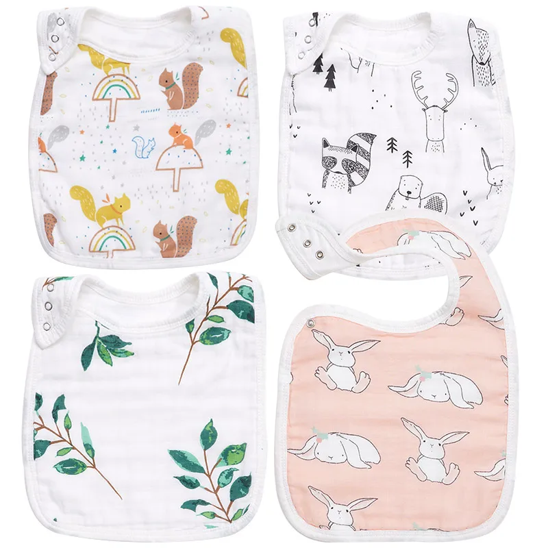 

Bamboo Cotton Baby Bibs Babador Feeding Burp Cloths Smock Newborn Bandana Bibs Muslin Saliva Towel Soft Breastplate Baby Stuff