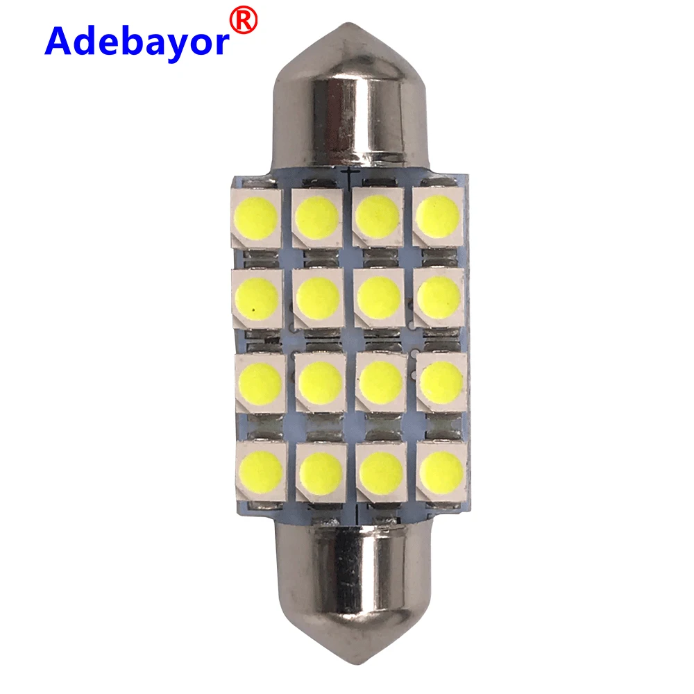400 шт. гирлянда светодиодный 41 мм 3528 1210 SMD 16 Светодиодный белый светильник