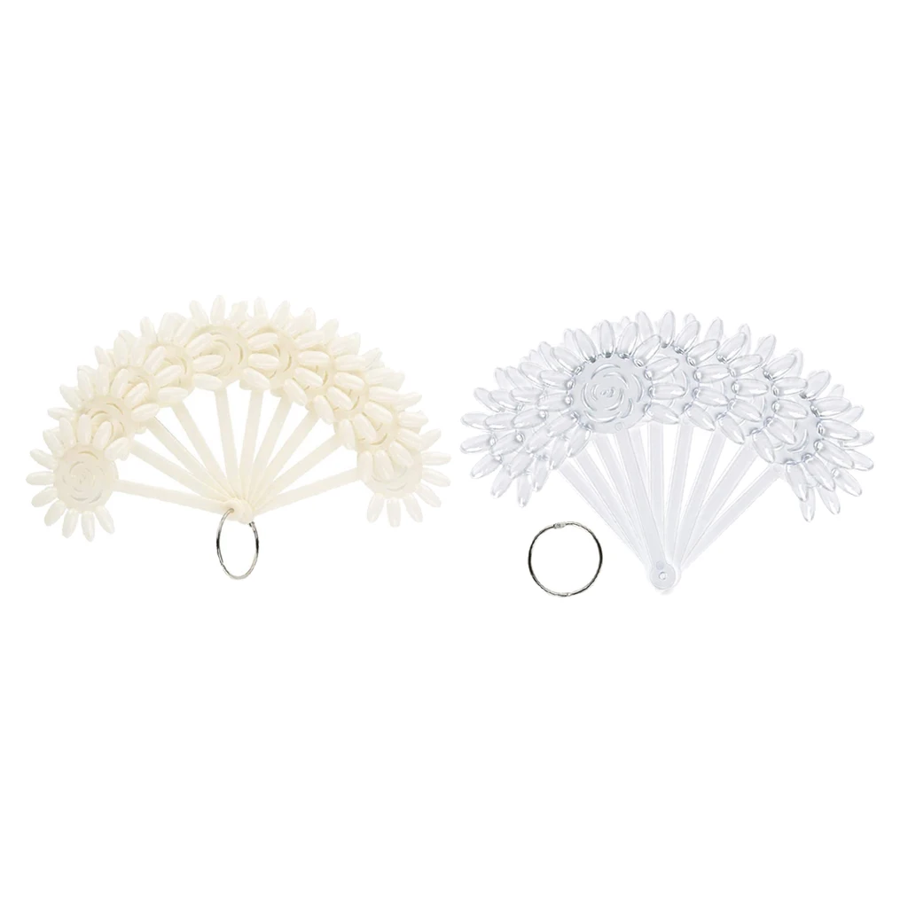 

120 Pieces Shape Plastic Nail Art Sticks Display Board Ring