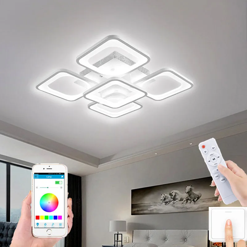 

2021 new LED ceiling lamp living room chandelier bedroom ceiling lights modern white LED chandelier factory direct