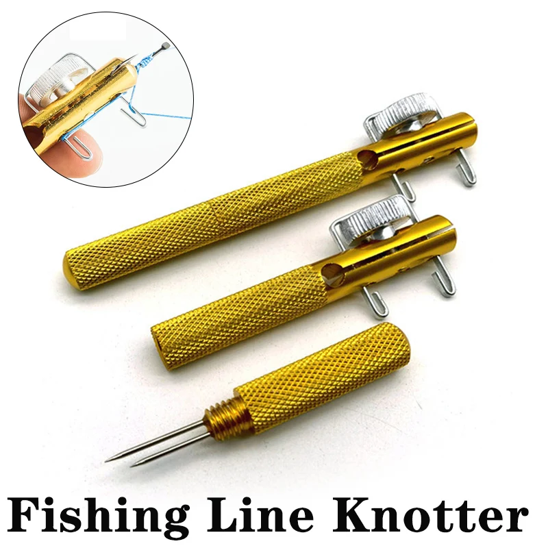 Полностью металлический инструмент для завязывания рыболовных крючков