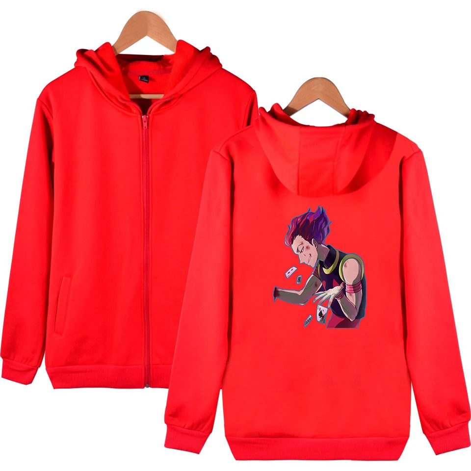 

2D Hisoka 2019 new Zipper Hooded Sweatshirt Harajuku Hot Sale Hoodies Casual Kpop hoodie sweatshirt Spring/Autumn