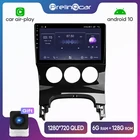Автомобильный радиоприемник Prelingcar для Peugeot 3008 2009-2016 AC Aoto Android 10, стереоприемник, магнитола, навигация GPS