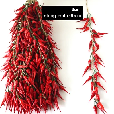 Red Pepper A Искусственная модель овощей поддельные чеснок Кукуруза рыбы Висячие струны кухня фестиваль Декор фотографии реквизит - Color: Red Pepper A
