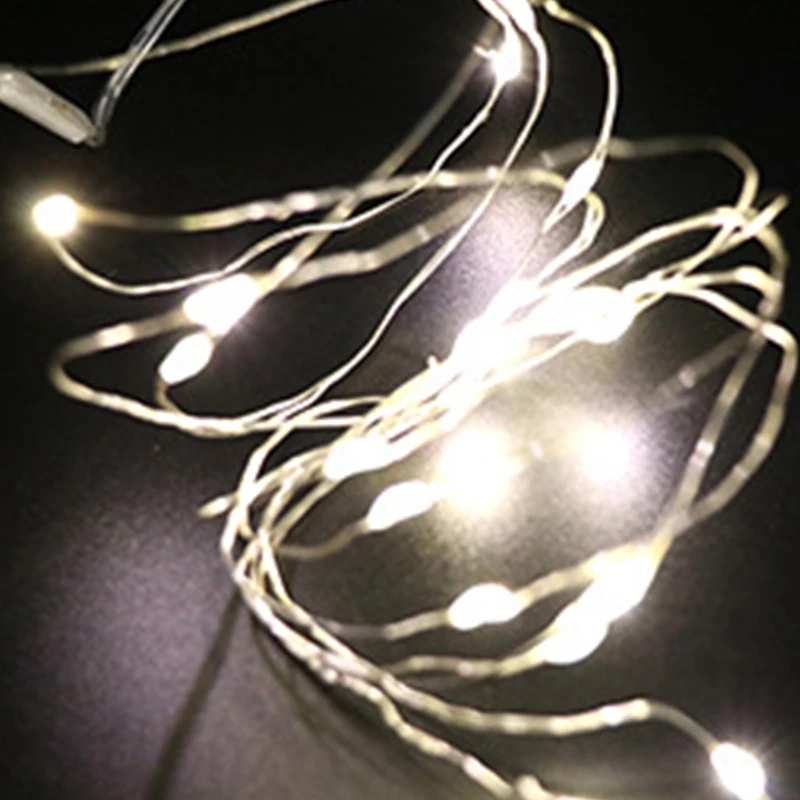 Гирлянда из серебристого провода 3 м 30 светодиодов | Украшения и аксессуары