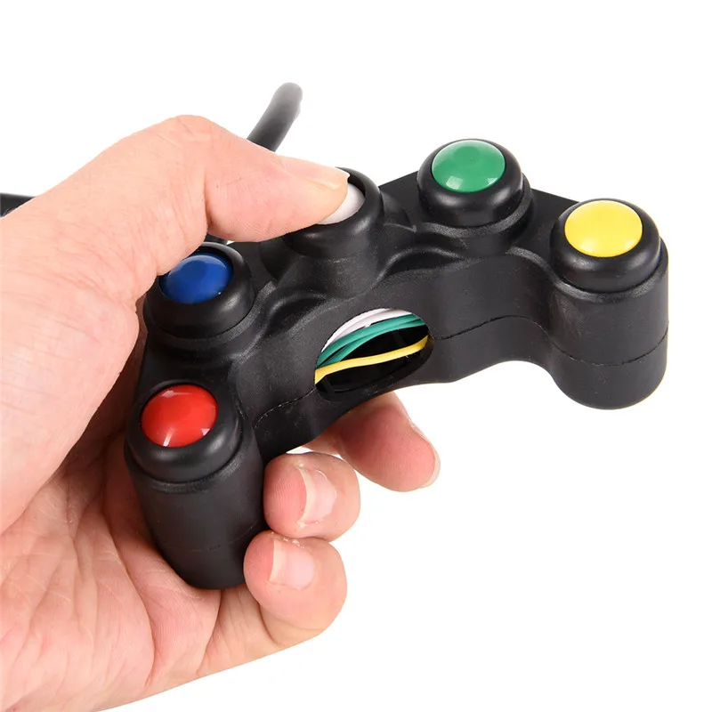 

Waterproof 5 Button Motorcycle Switch Button 7/8" Handlebar /light /on-off Button