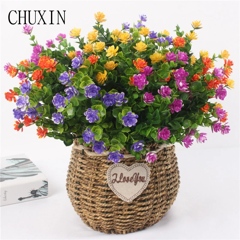 Искусственные цветы наружные кустарники из самшита пластиковые листья