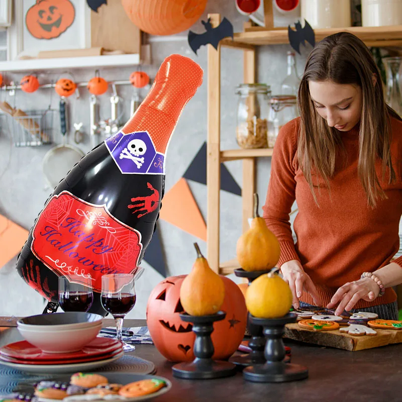 Хэллоуин Тыква призрак Декор фольги Воздушные шары паук Гелий воздушные