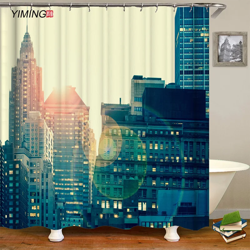 

Beautiful Paris landscape bathroom shower curtain polyester waterproof and mildew proof home decoration curtain with hook