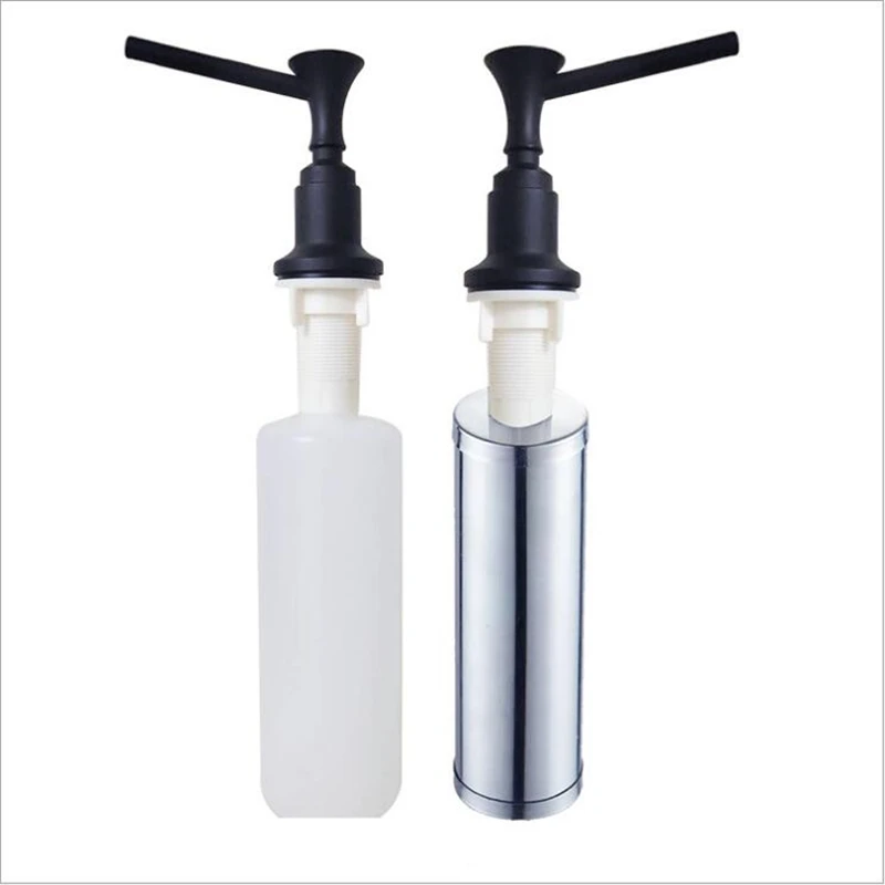 Дозатор жидкого мыла WZLY черная/хромированная латунная бутылка для кухонной