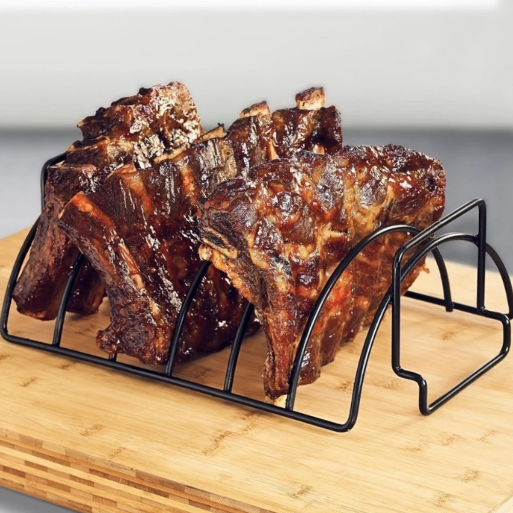 Металлическая антипригарная подставка для гриля кухонный держатель стейка
