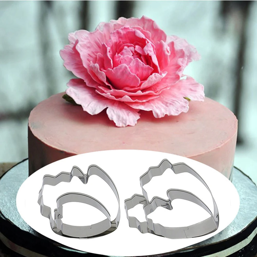 Роза форма резак для украшения торта инструменты 1 комплект из нержавеющей стали