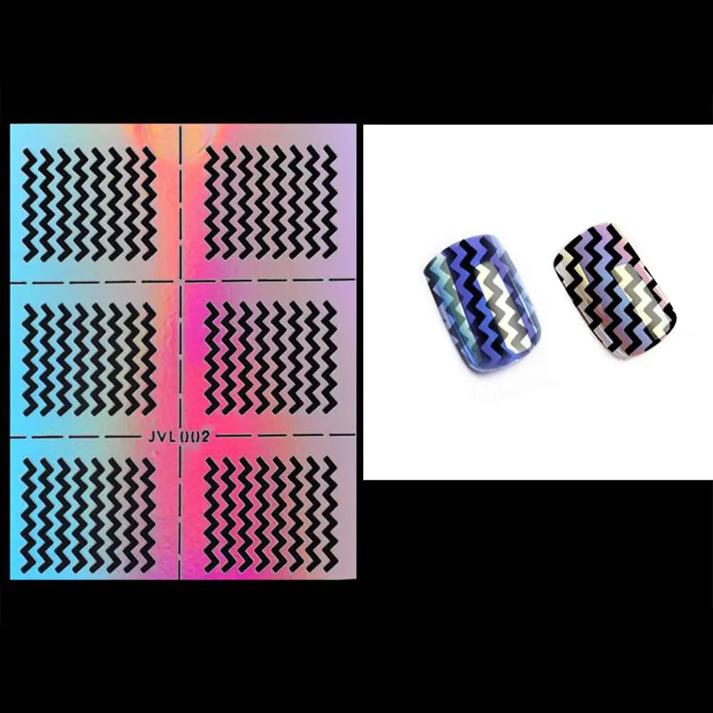 1 шт. полый лазерный стикер для ногтей Наклейка дизайна шаблон Сердце Звезда