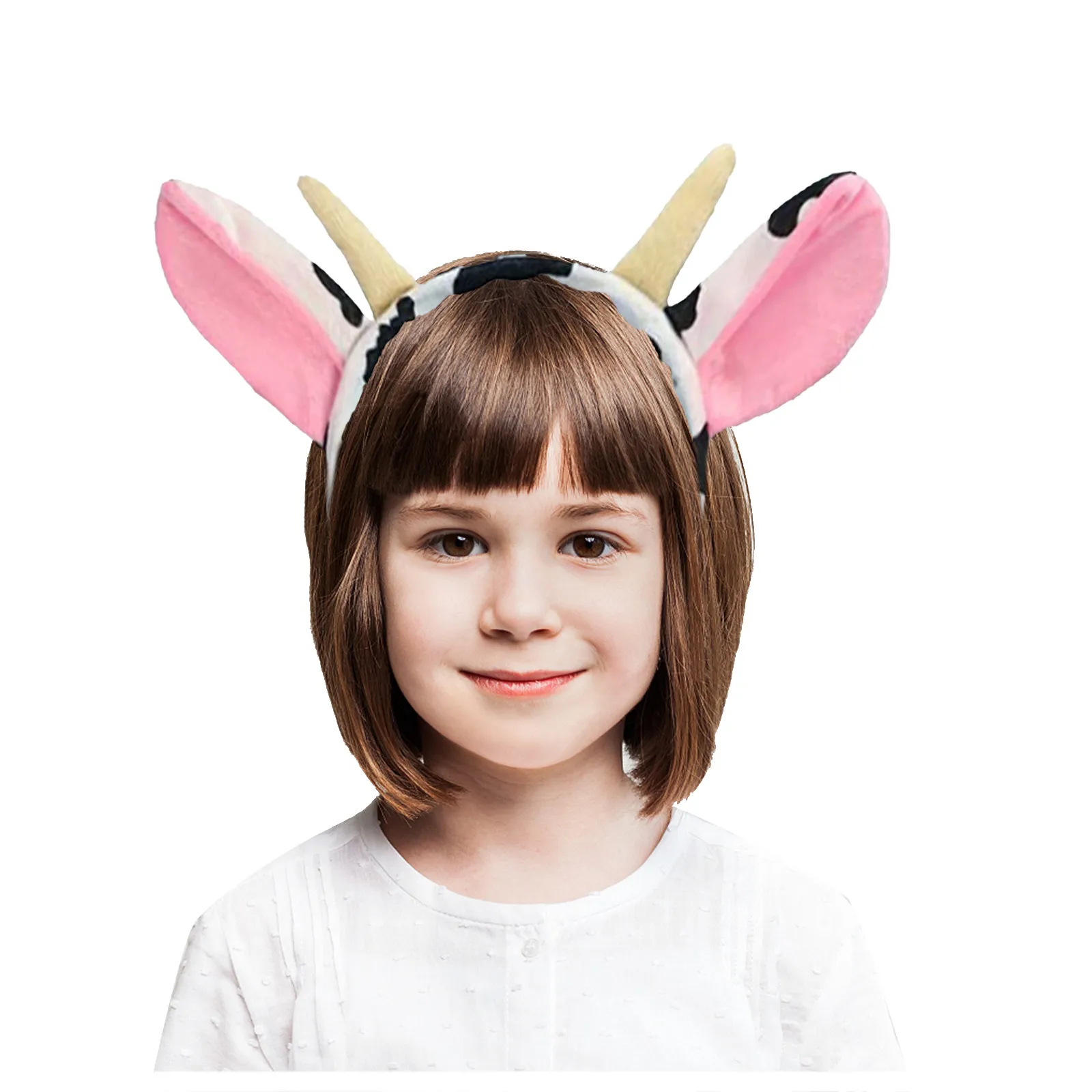 Kawaii Cartoon headband Kids Baby Children Girls Boys Cosplay Animal Cow Hair Clasp Headwear Party New Accessories 2021 | Детская одежда