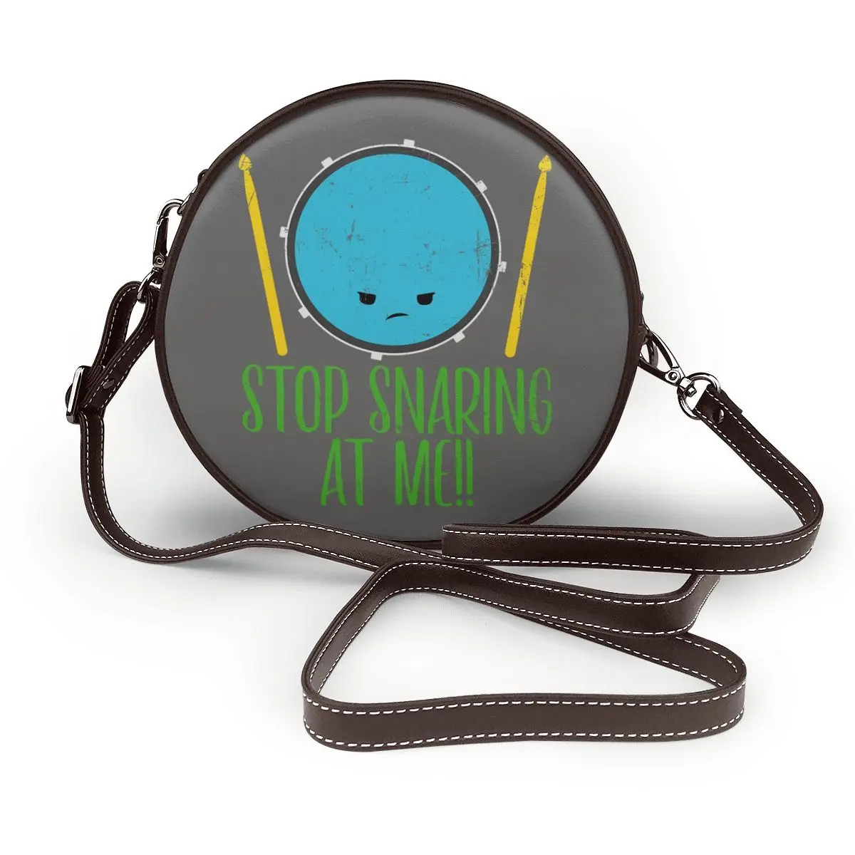 

Drummer Shoulder Bag Student Bulk Round Bag Reusable Leather Outdoor Purse