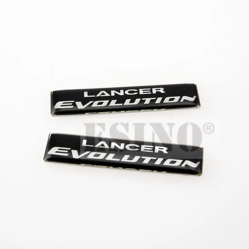 

200 x New 3D Car Styling Aluminum Glue Decals Car Emblems Car Accessories Adhesive Badges for Mitsubishi Lancer EVO Evolution