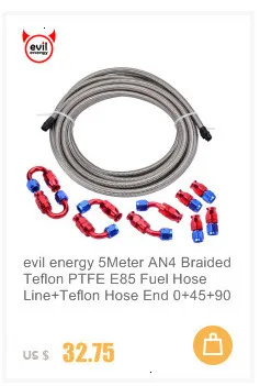 Evil energy AN10 1 метр из нержавеющей стали со шлангом для масла шланг с 0 градусов 90 градусов поворотный концевой фитинг шланга установлен