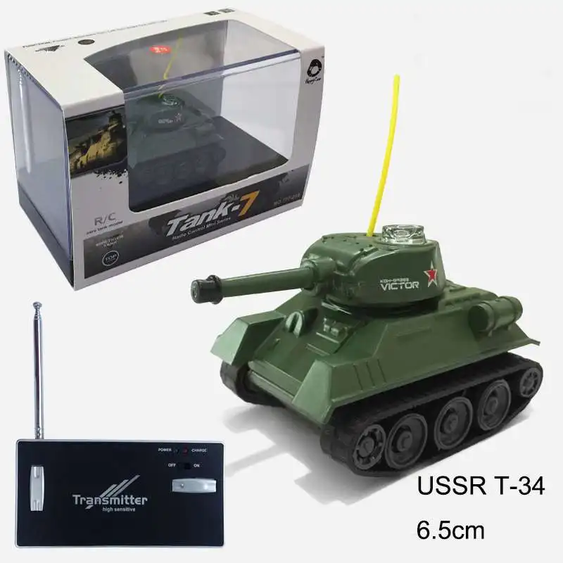 T34-1 Танк с дистанционным управлением Второй мировой войны, Немецкий тигр, T-34, мини-танк, Радиоуправляемый автомобиль, детская электронная игрушка - Цвет: T34-1