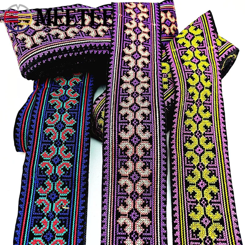 4m 7cm Ethnic Jacquard Webbing For Bags Strap Belt Embroideried Lace Trims Ribbons DIY Clothing Decoration Sewing Accessories | Дом и сад