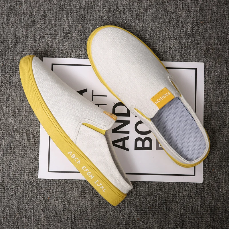 

New Men's Casual Shoes Summer Slip-On Canvas Loafers Shoes Fashion Chaussure Homme Men's Slippers Zapatos Hombre Comfort Flats