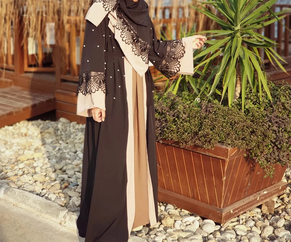 

New Ramadan Eid Mubarak Abaya Dubai Femme Luxury Gold Rhinestones Muslim Dress Abayas Women Kaftan Islamic African Dashiki