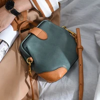 fashion luxury natural real leather ladies hit color mini cute handbag daily outdoor shopping mobile phone storage messenger bag