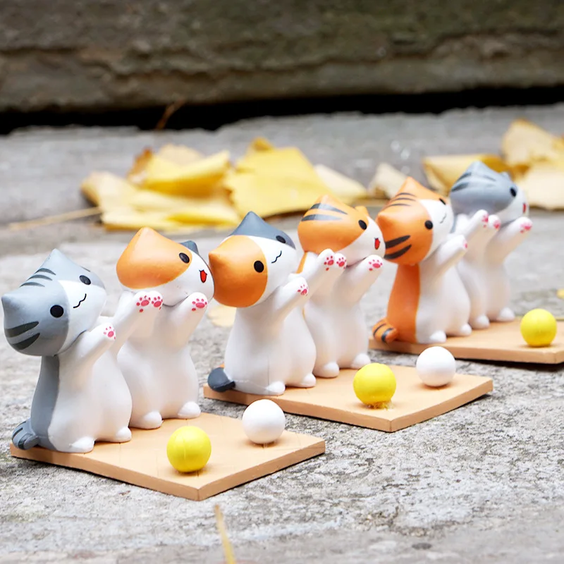 

Cute Cat Mobile Phone Holder Creative Phone Storage Holder Model Smartphone Base Stand Desktop Decoration Space Saving